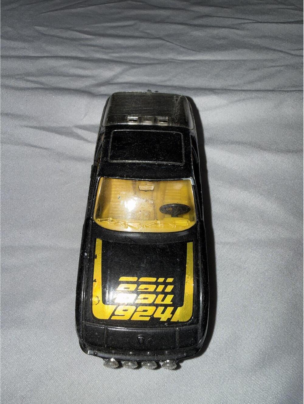 Vintage Corgi Black and Yellow Porsche 924 Turbo Diecast Model Vehicle Car